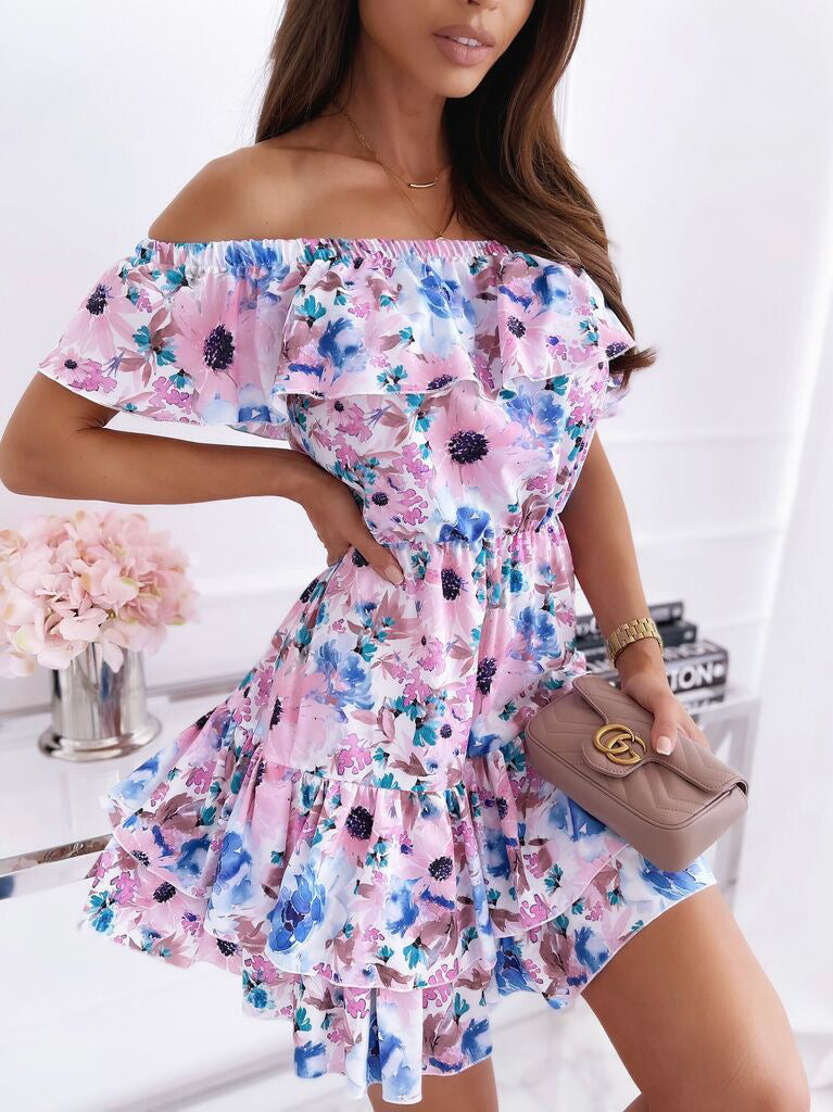 Robe Épaule Nue à Volants | Inès™