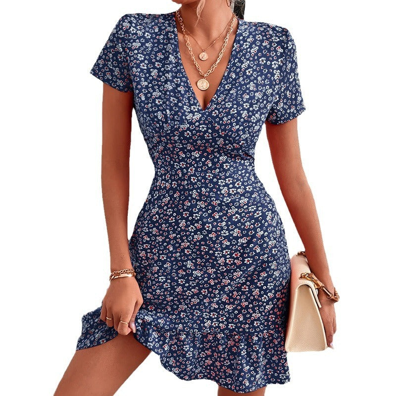 Robe à Col V d’Été | Dounia™