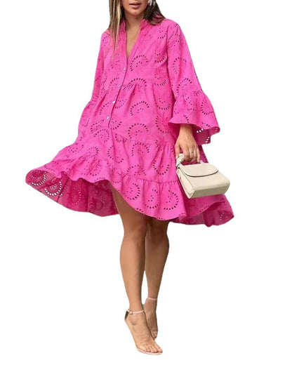 Soléna – Robe d’Été Chic Brodée