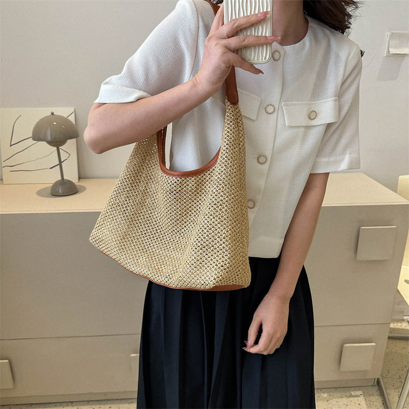 RaffiaLuxe™ – Sac Cabas Grande Capacité