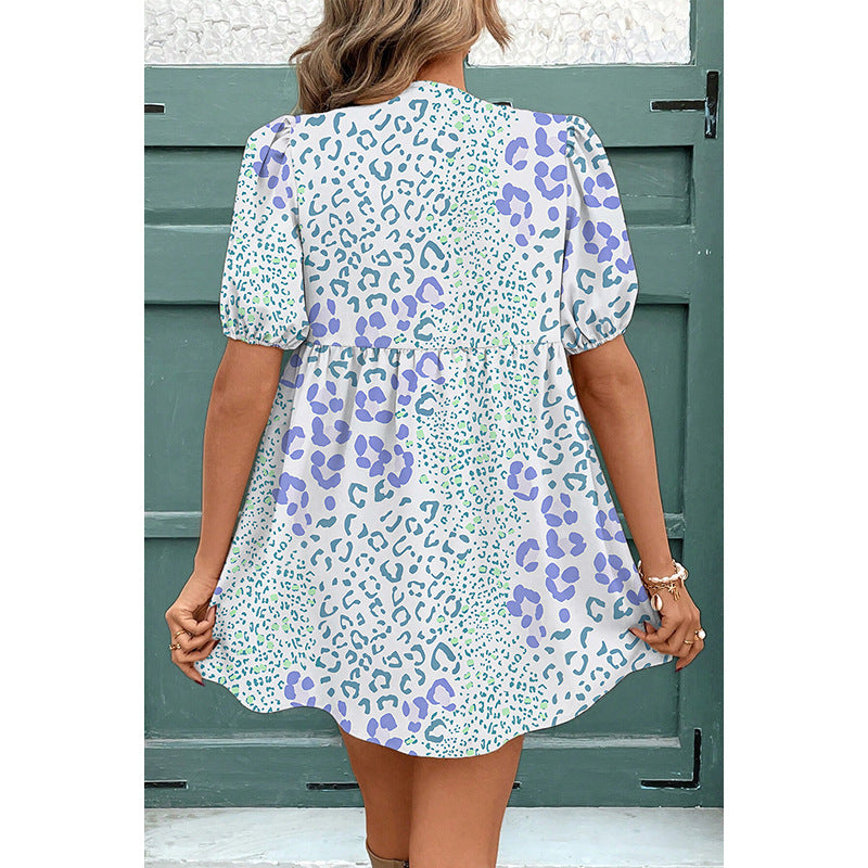 Robe Noémie™ | Nœud Lavande & Imprimé