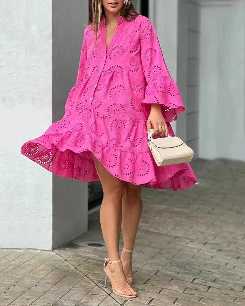 Soléna – Robe d’Été Chic Brodée